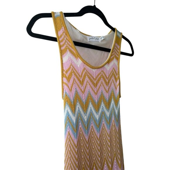 Womens Petal & Pup Maxi Crochet Lined Dress Size 6 Colorful Boho Festival Knit - Picture 3 of 8